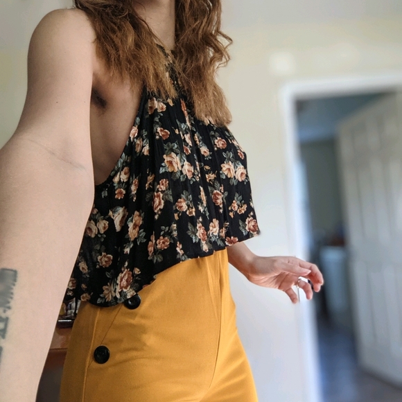 boomboom jeans Pants - Mustard yellow wide leg pants